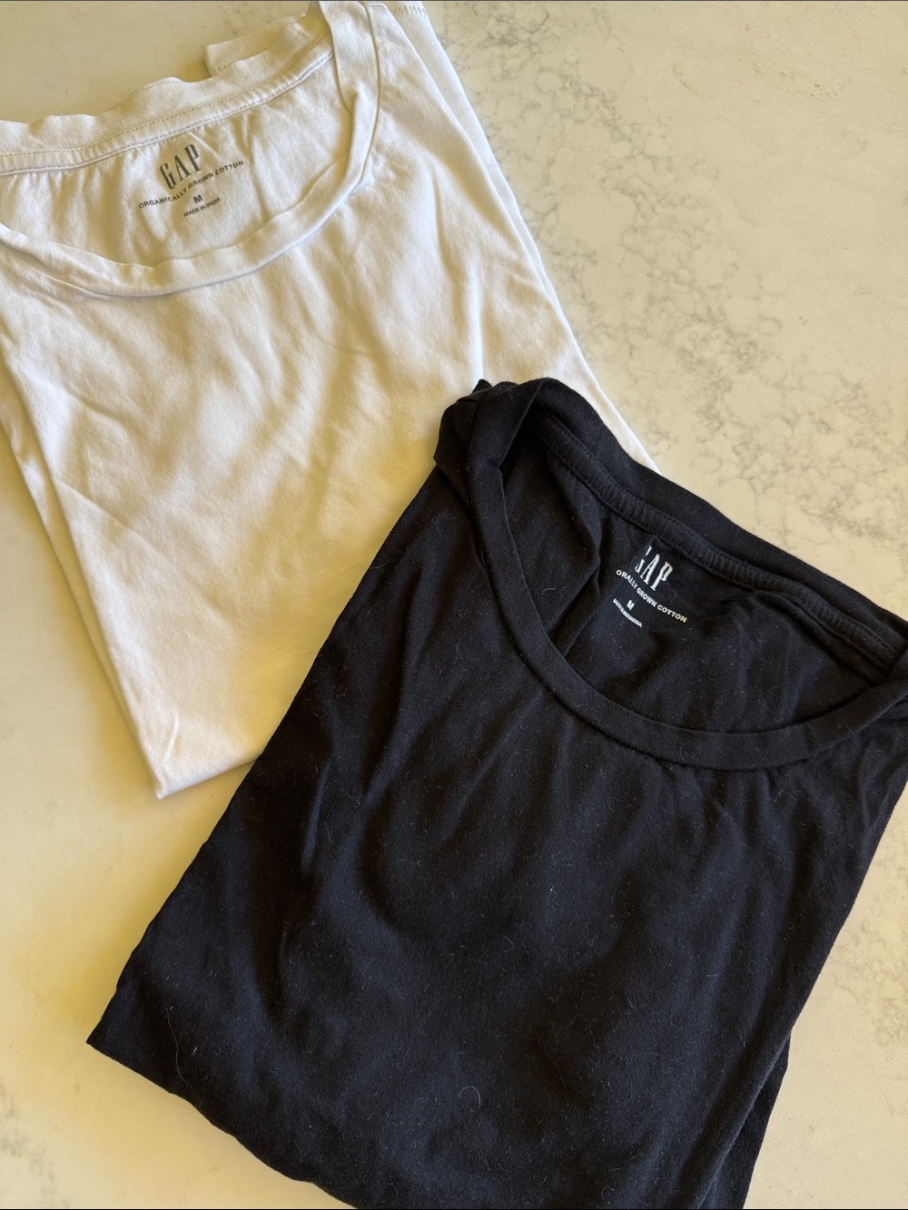 GAP Short Sleeve Crewneck Tee - White & Black